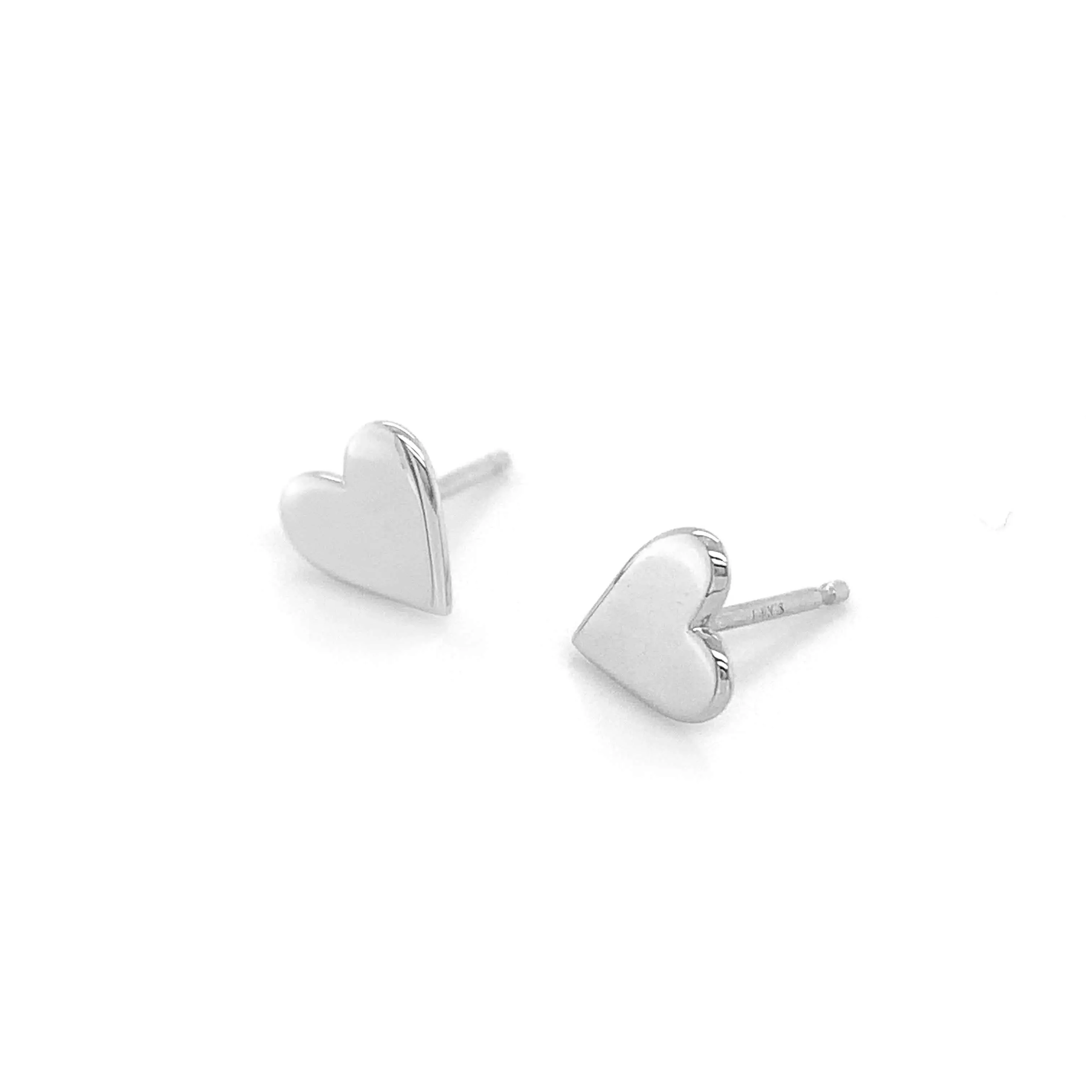 14k Gold Heart Stud
