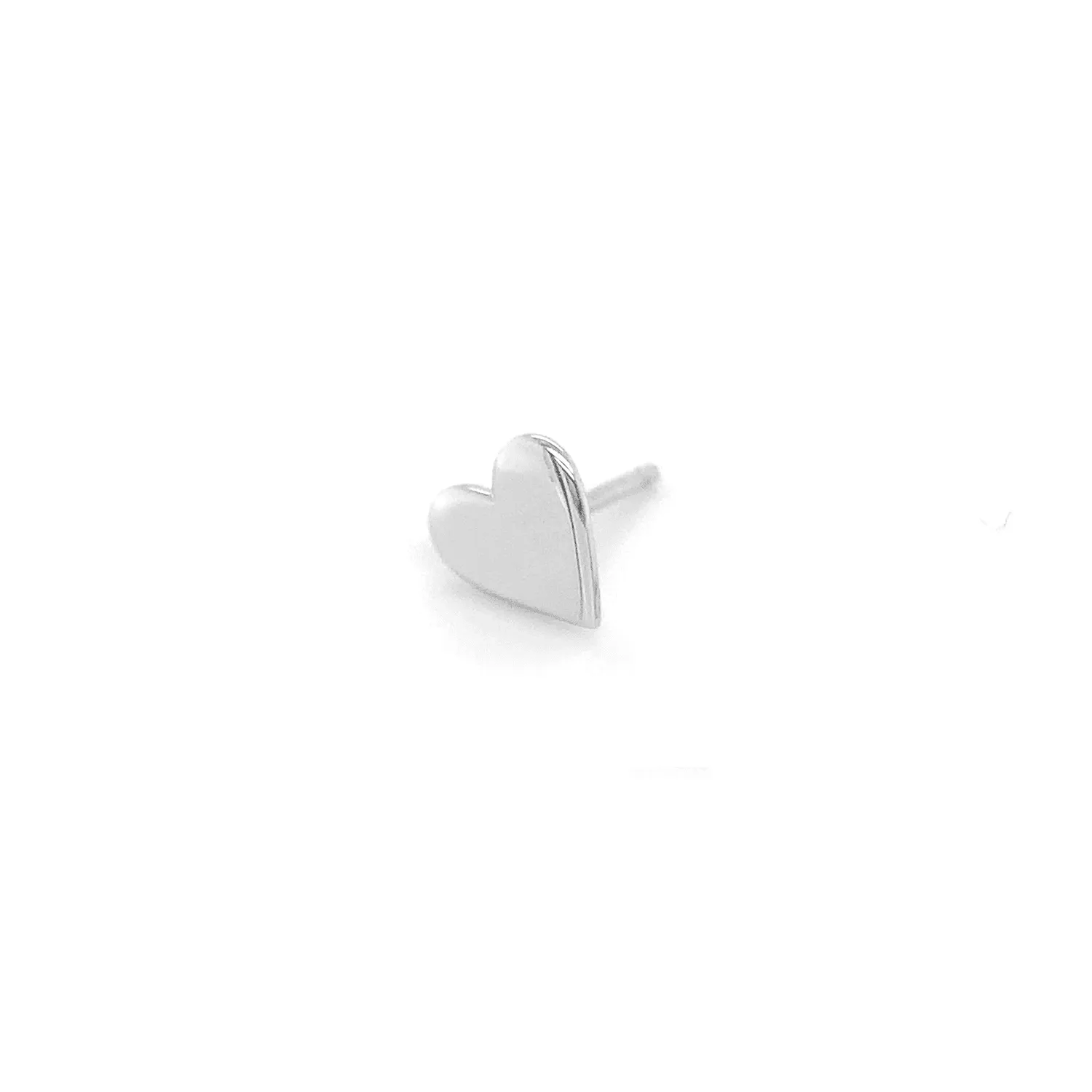 14k Gold Heart Stud