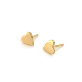 14k Gold Heart Stud