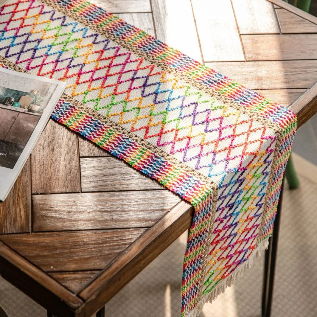 30X200 : 11.81″ * 78.74″, MULTI PATTERNED TABLE CLOTH TABLE RUNNER