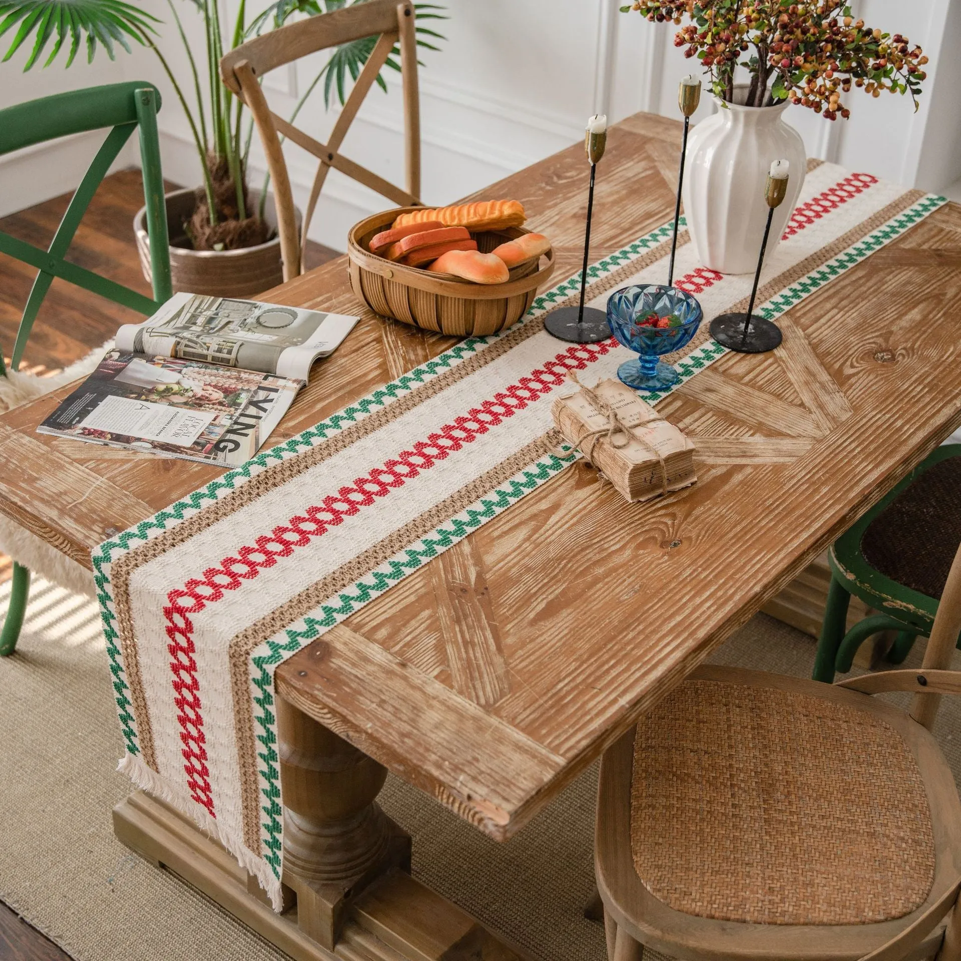 30X200 : 11.81″ * 78.74″, MULTI PATTERNED TABLE CLOTH TABLE RUNNER
