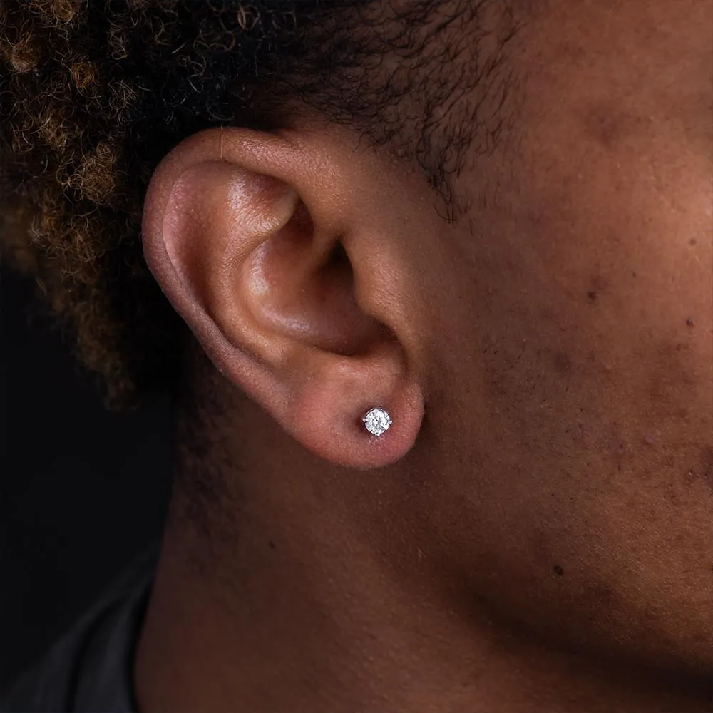 4MM Round Moissanite Stud Earrings