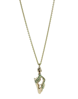 Abstract Emerald Pendant