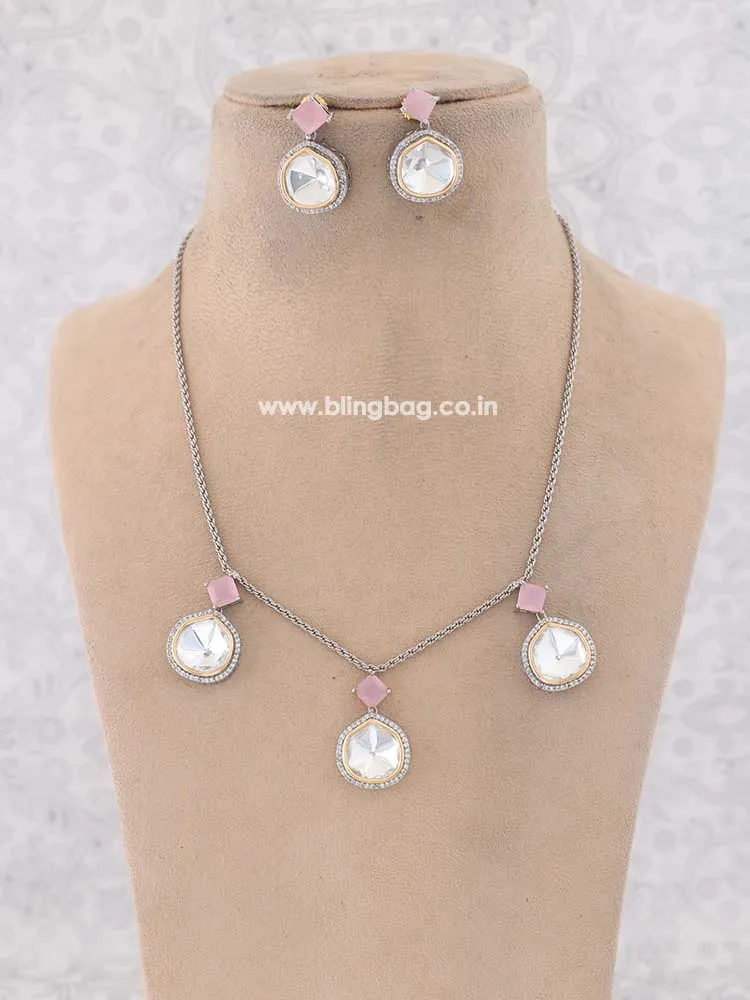 Antique Blush Azizah Zirconia Jewellery Set