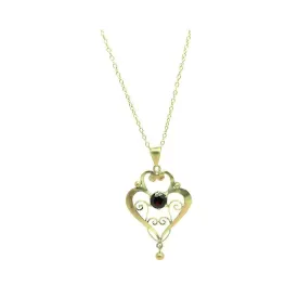 Antique Edwardian 9ct Gold Lavalier Necklace
