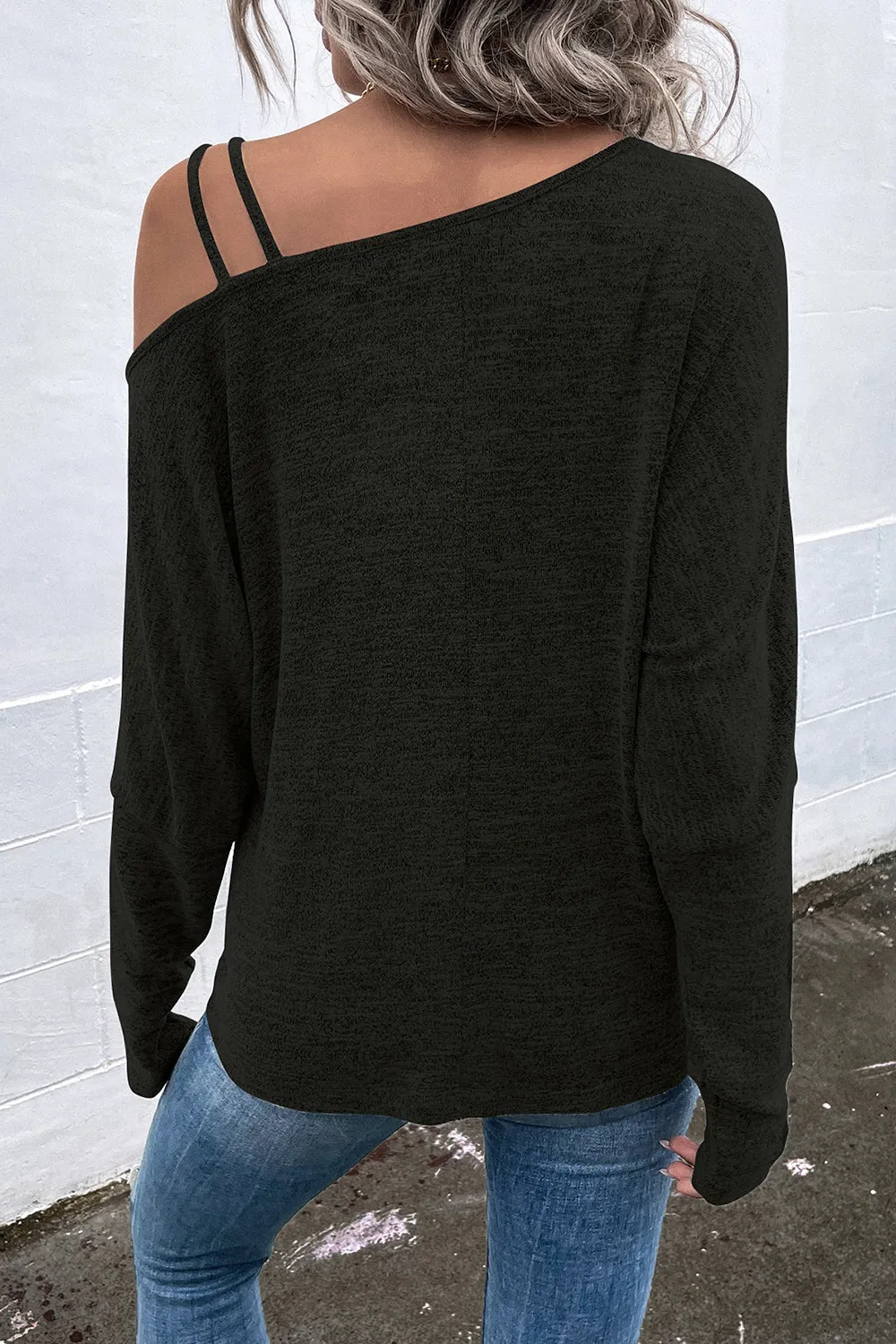 *APP EXCLUSIVE* Asymmetrical Neck Cold Shoulder Top