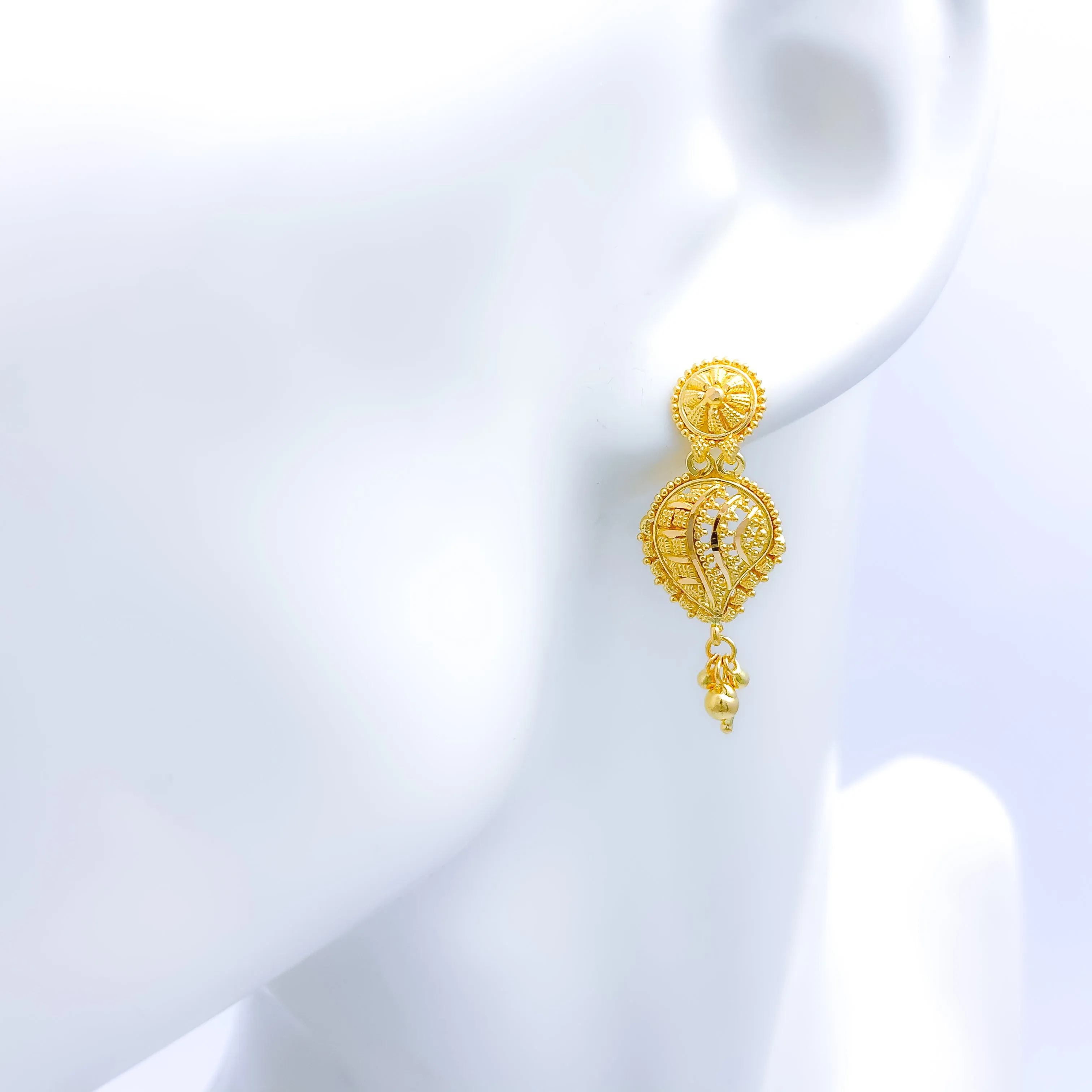 Asymmetrical Hanging Paisley Earrings
