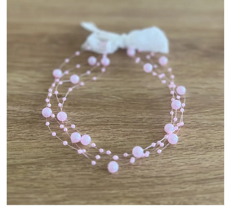 Babymoon Baby Girl' s Pearl Designer Headband | Girls Hair Accessories | Pink