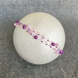 Babymoon Baby Girl' s Pearl Designer Headband | Girls Hair Accessories | Purple-Pink
