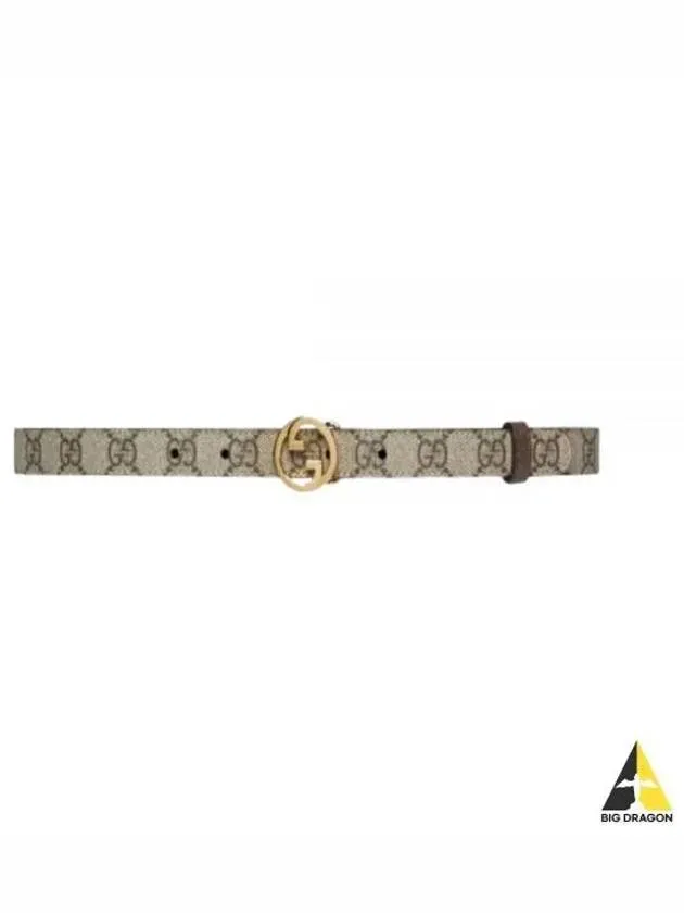 Blondie Thin Leather Belt Beige