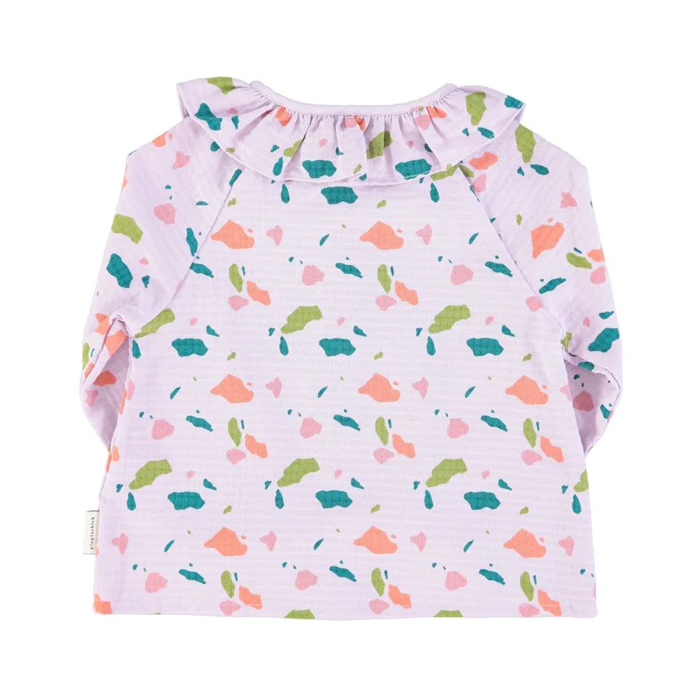 Blouse in Lilac w/ Multicolor Geometric