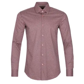 BOSS H Hank Kent C1 214 Shirt in Geometric Red Print