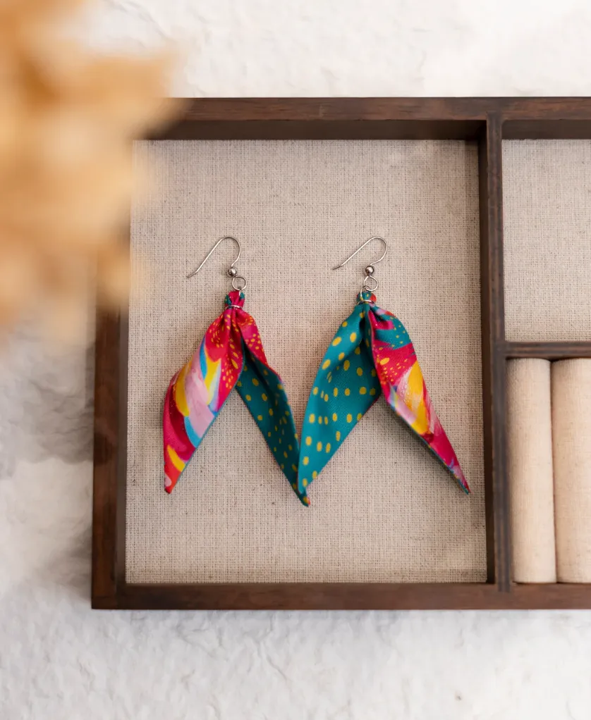 Brushstrokes Silk Earrings