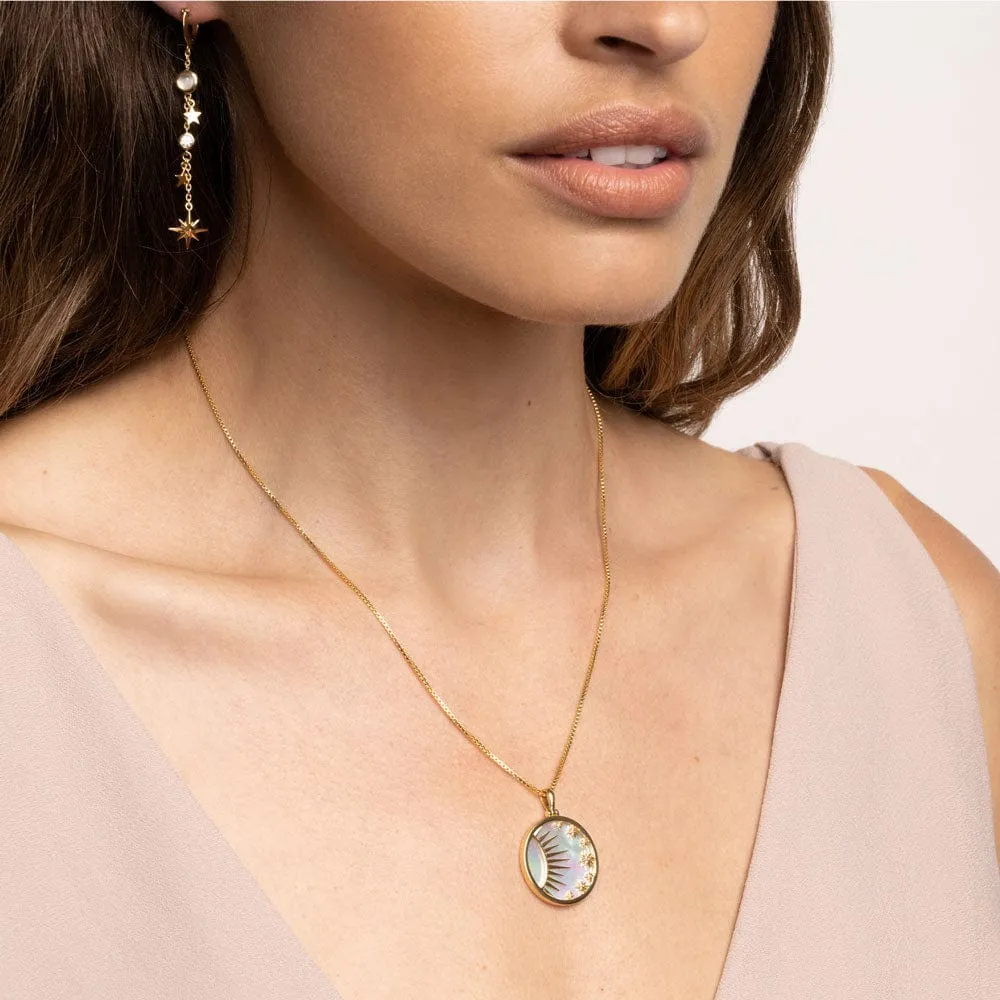 Celestial Mother of Pearl Amulet