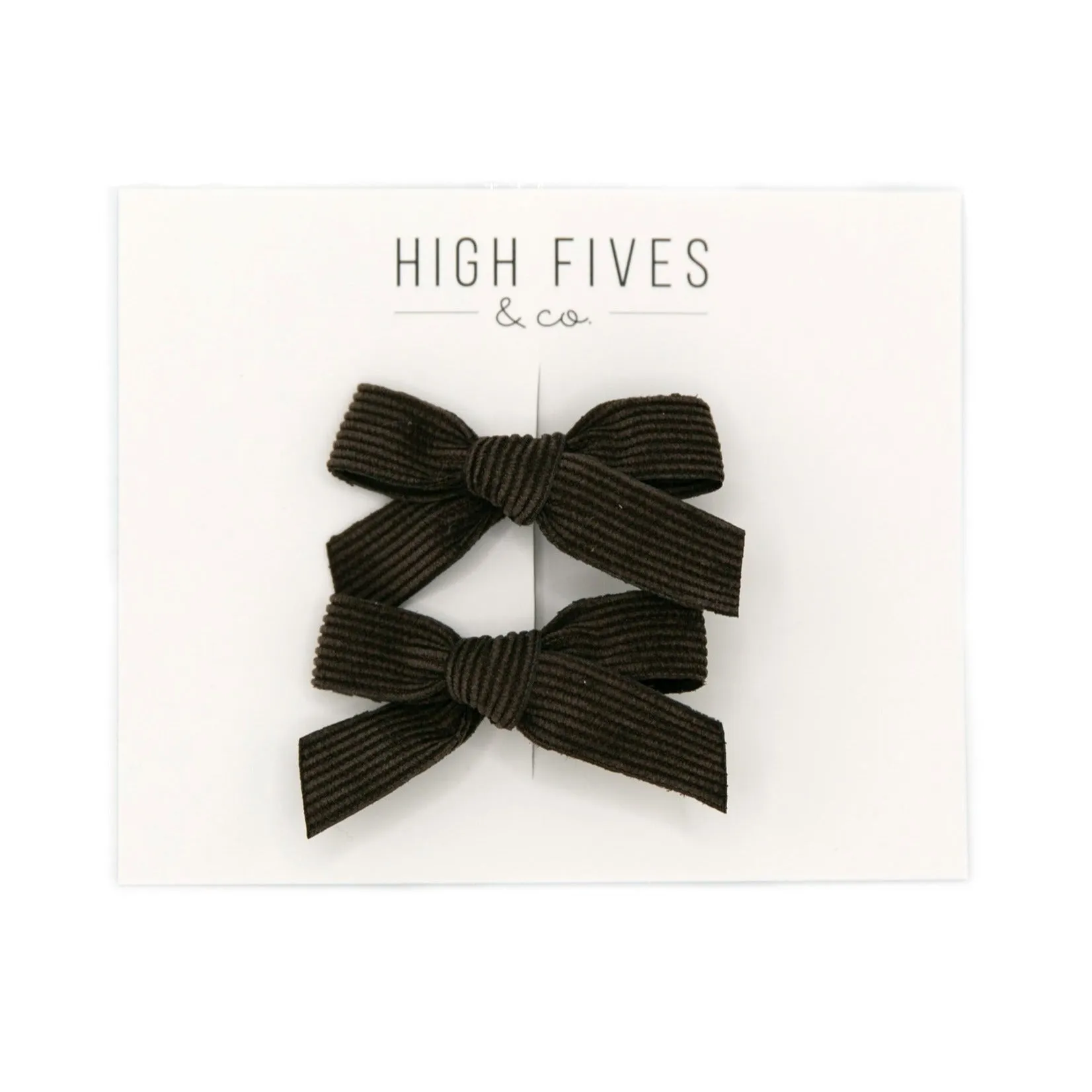 Corduroy Bow Clip 2 Pack Set