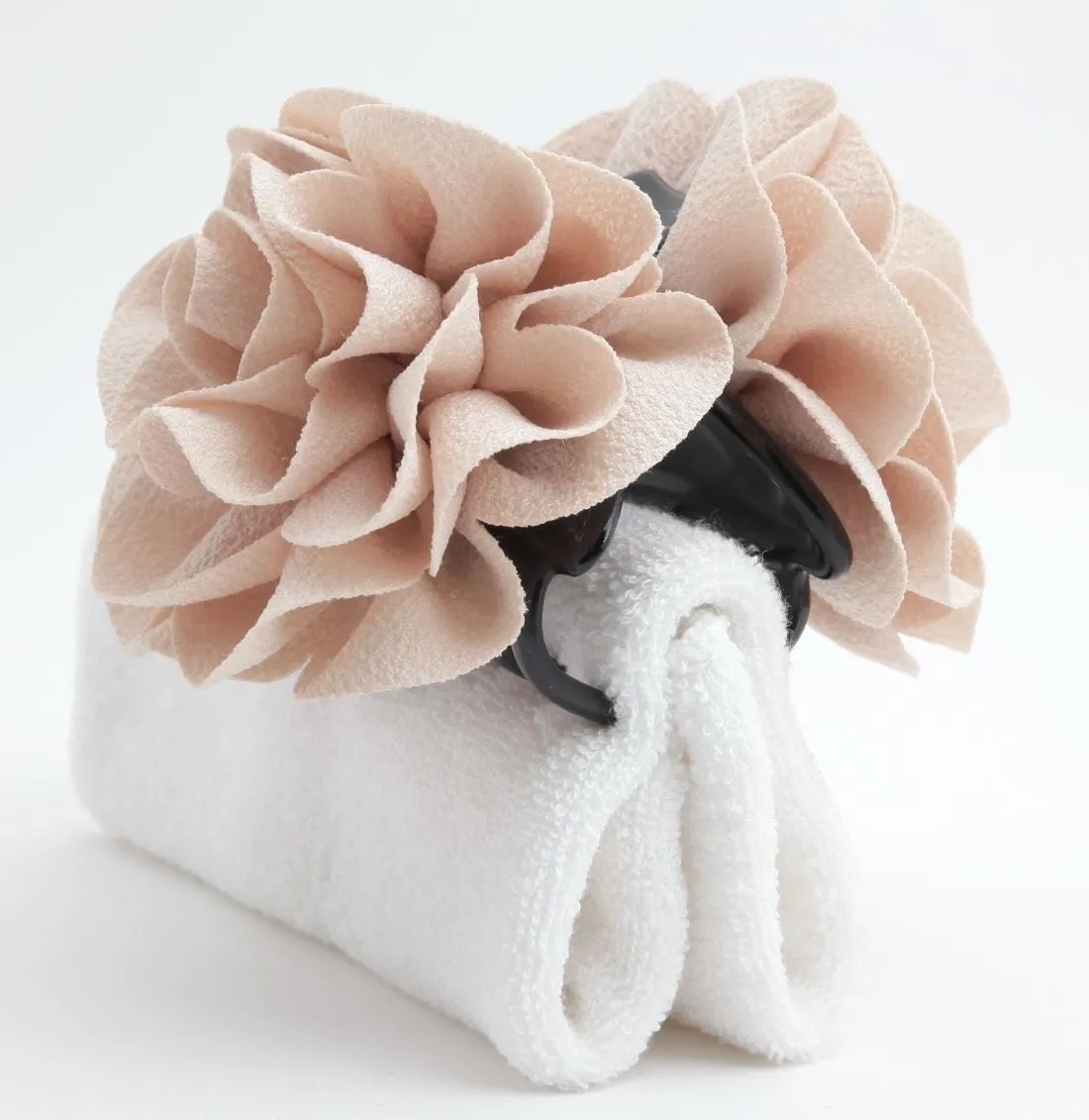 Dahlia Thick Embossing Petal Flower Hair Jaw Claw Clip Women Hair Clamp Accessories