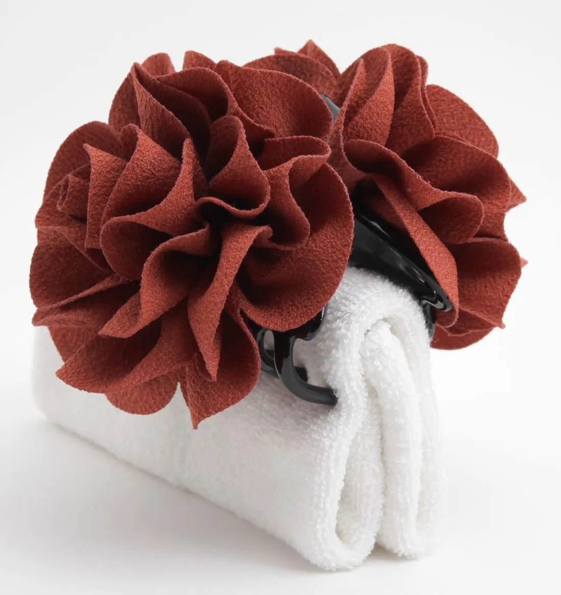 Dahlia Thick Embossing Petal Flower Hair Jaw Claw Clip Women Hair Clamp Accessories