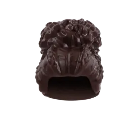 Dark Brown Braided Curly Bun - LEGO Minifigure Hair