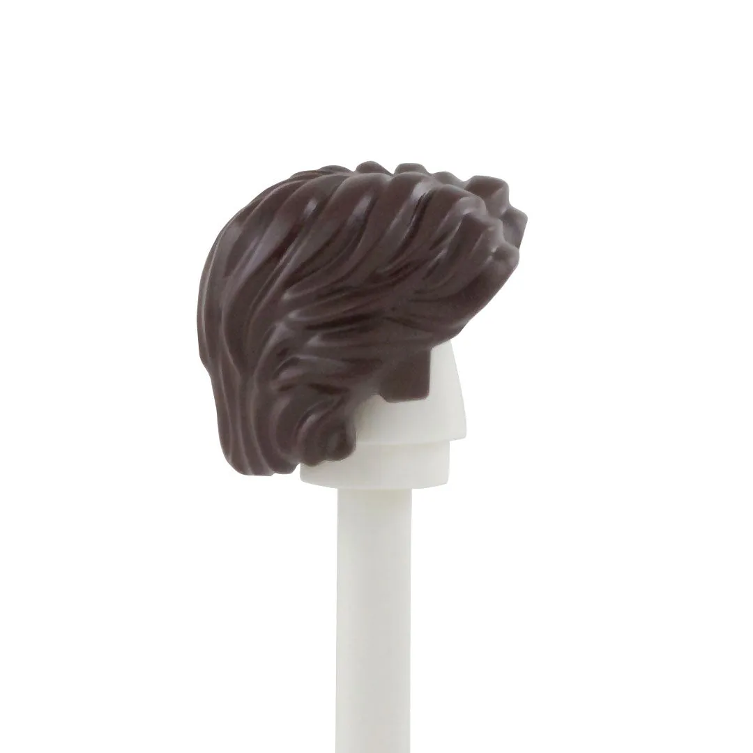 Dark Brown ‘Curtains’ - LEGO Minifigure Hair