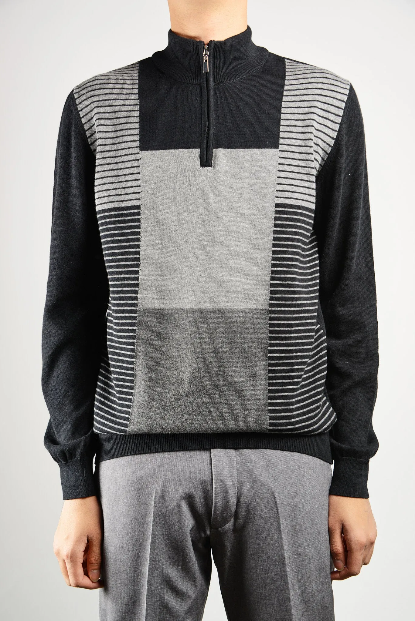 DT 1/4 Zip Geometric Ls