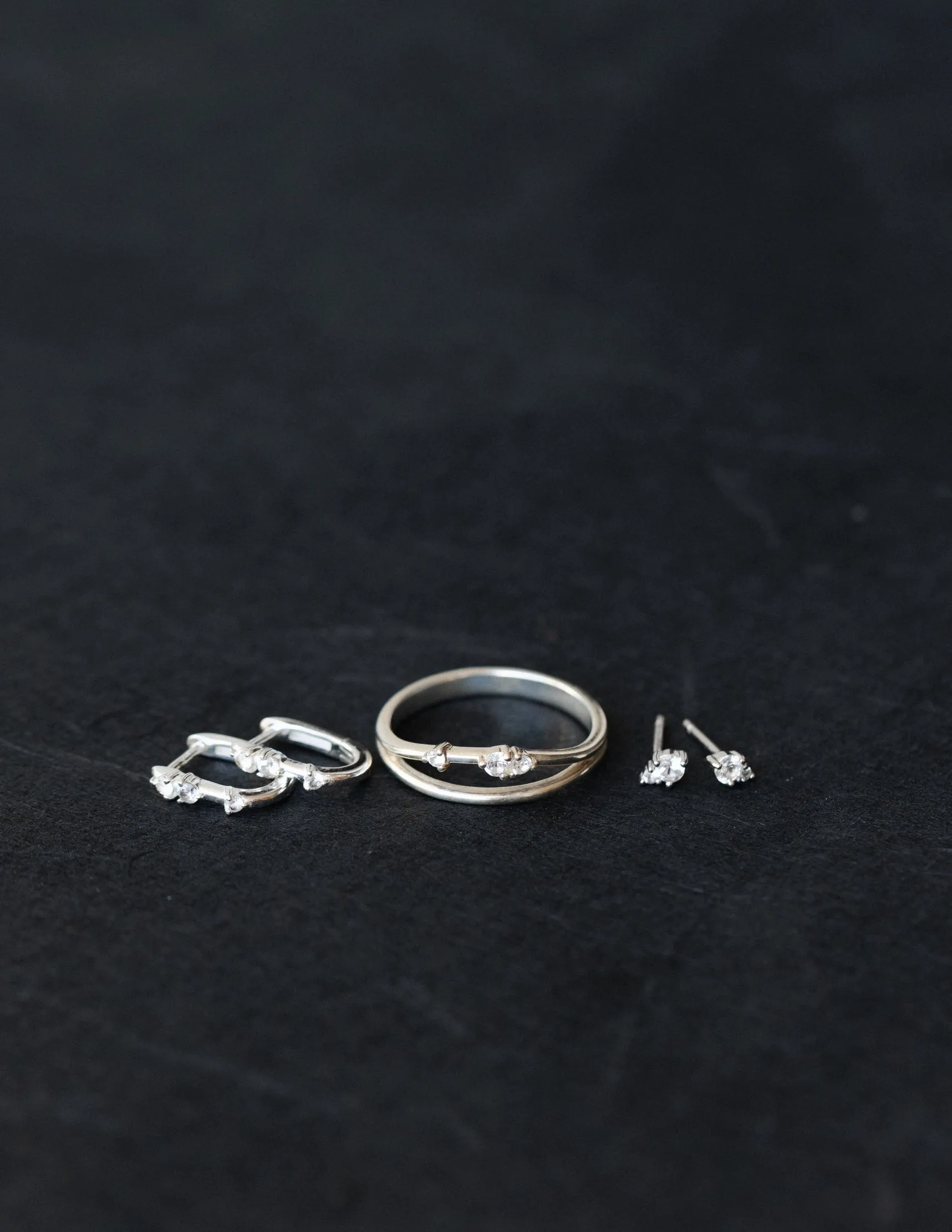 Eclipse White Sapphire Ring
