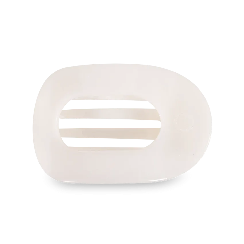 Flat Round Clip Coconut White