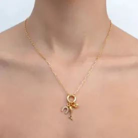 Gold Micron Plated Pendant Lucky Necklace
