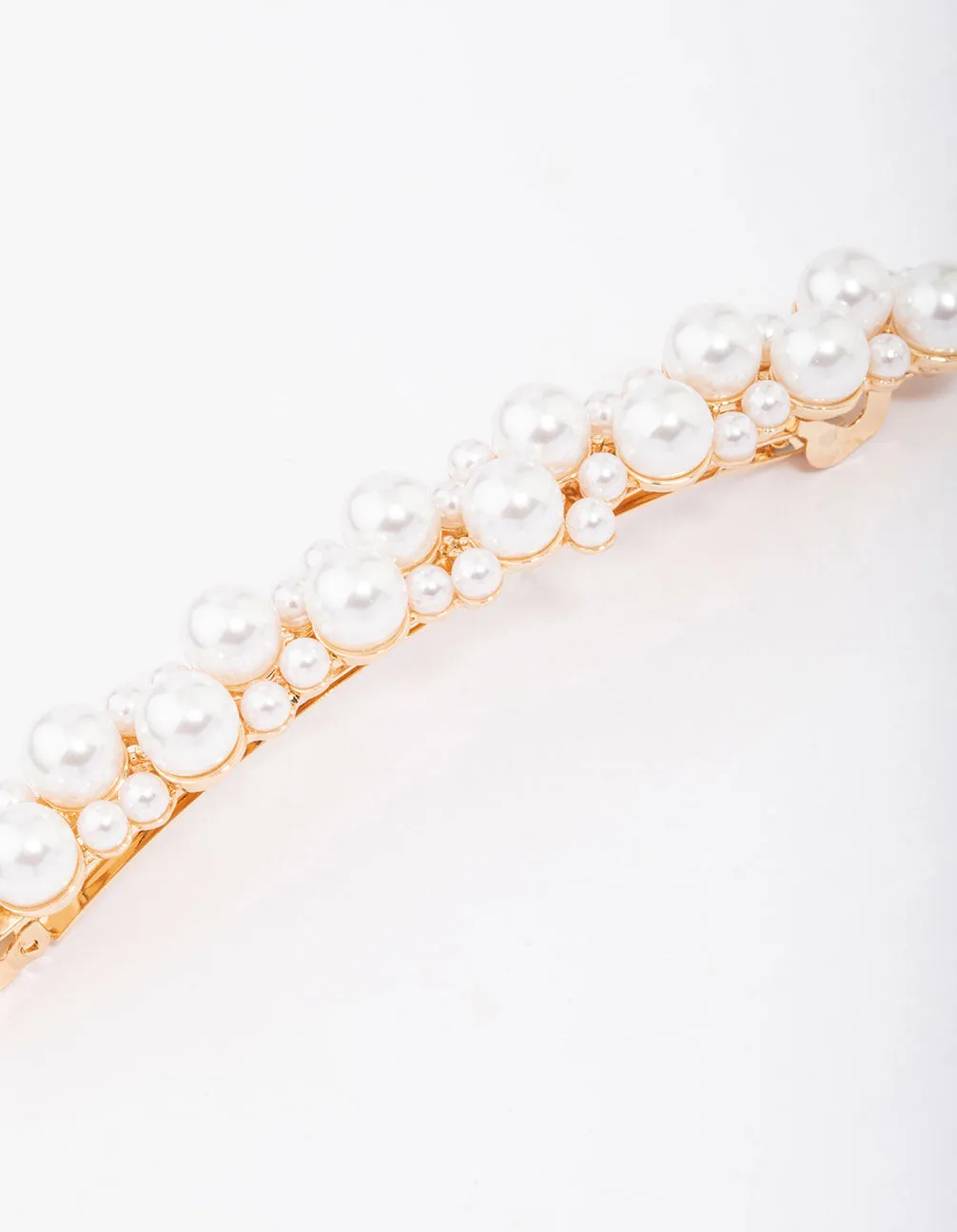 Gold Mixed Pearl Hair Clip