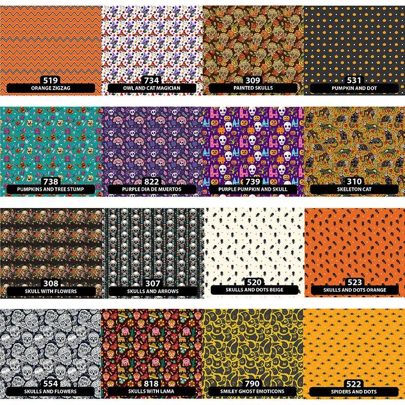 Halloween Patterned HTV (18.5" x 12")