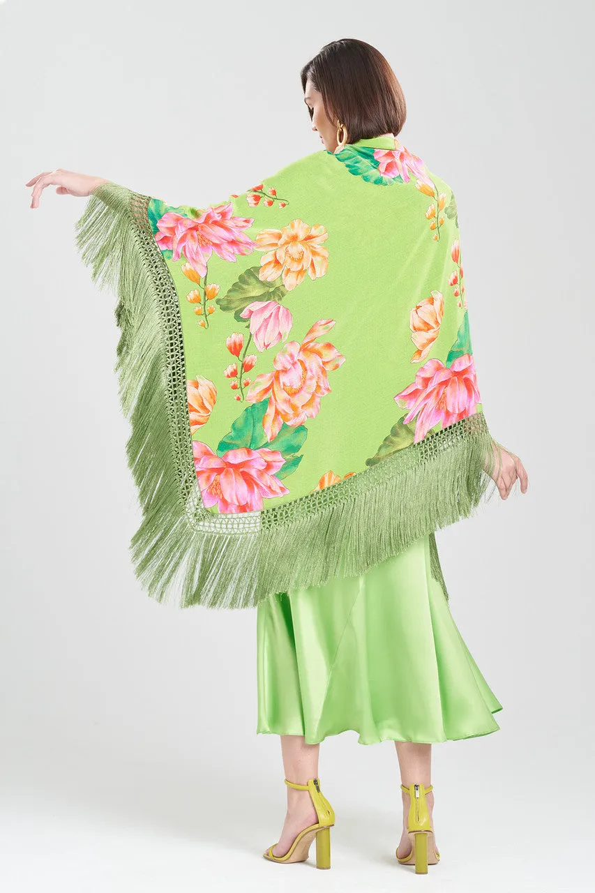 Hanabi Fringe Silk Shawl