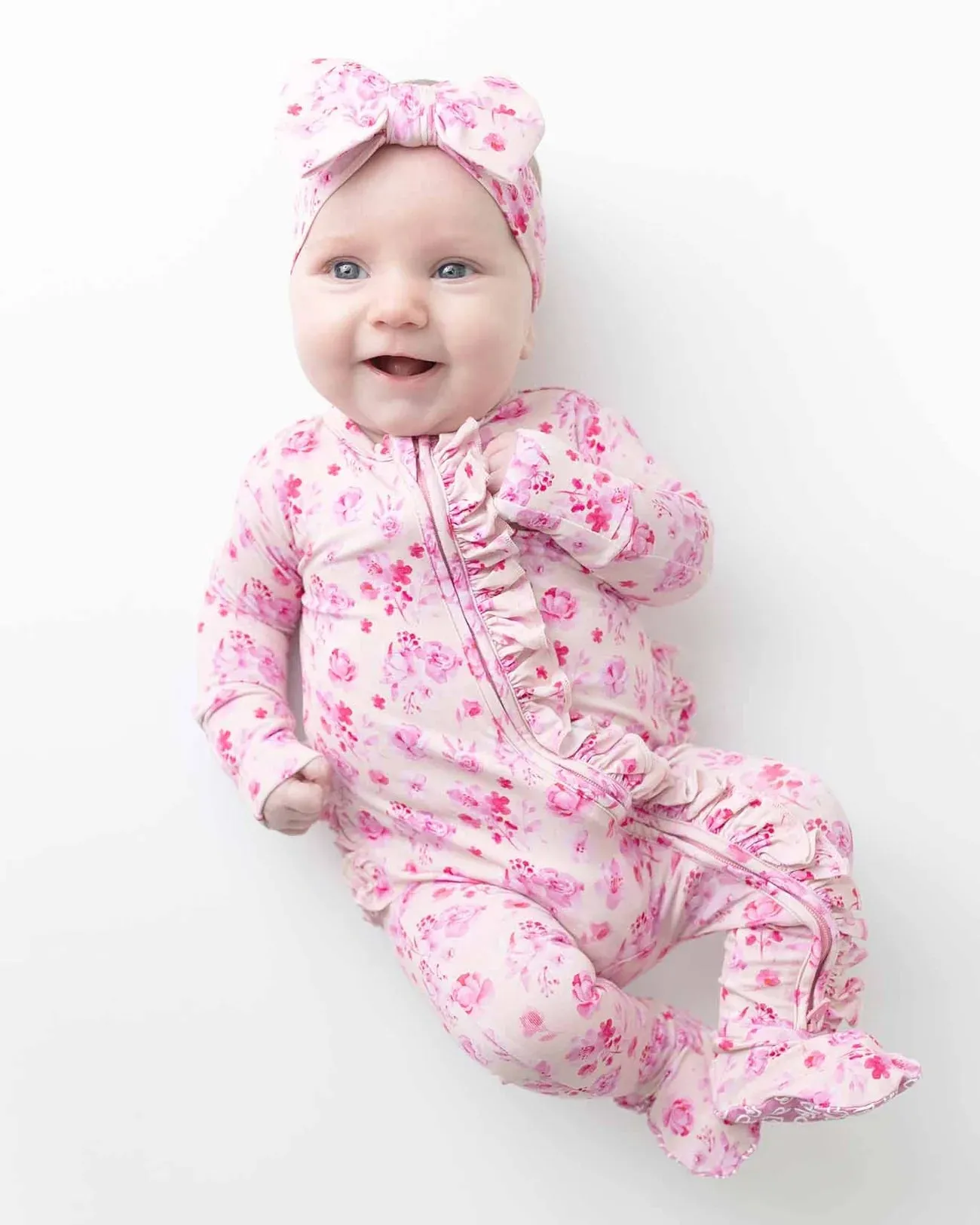Lev Baby Eliana Ruffled Zippered Footie
