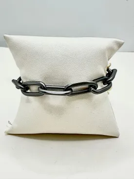 Matte Gunmetal Link Bracelet