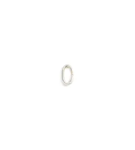 Medium Oval Push Gate Annex Link White Gold