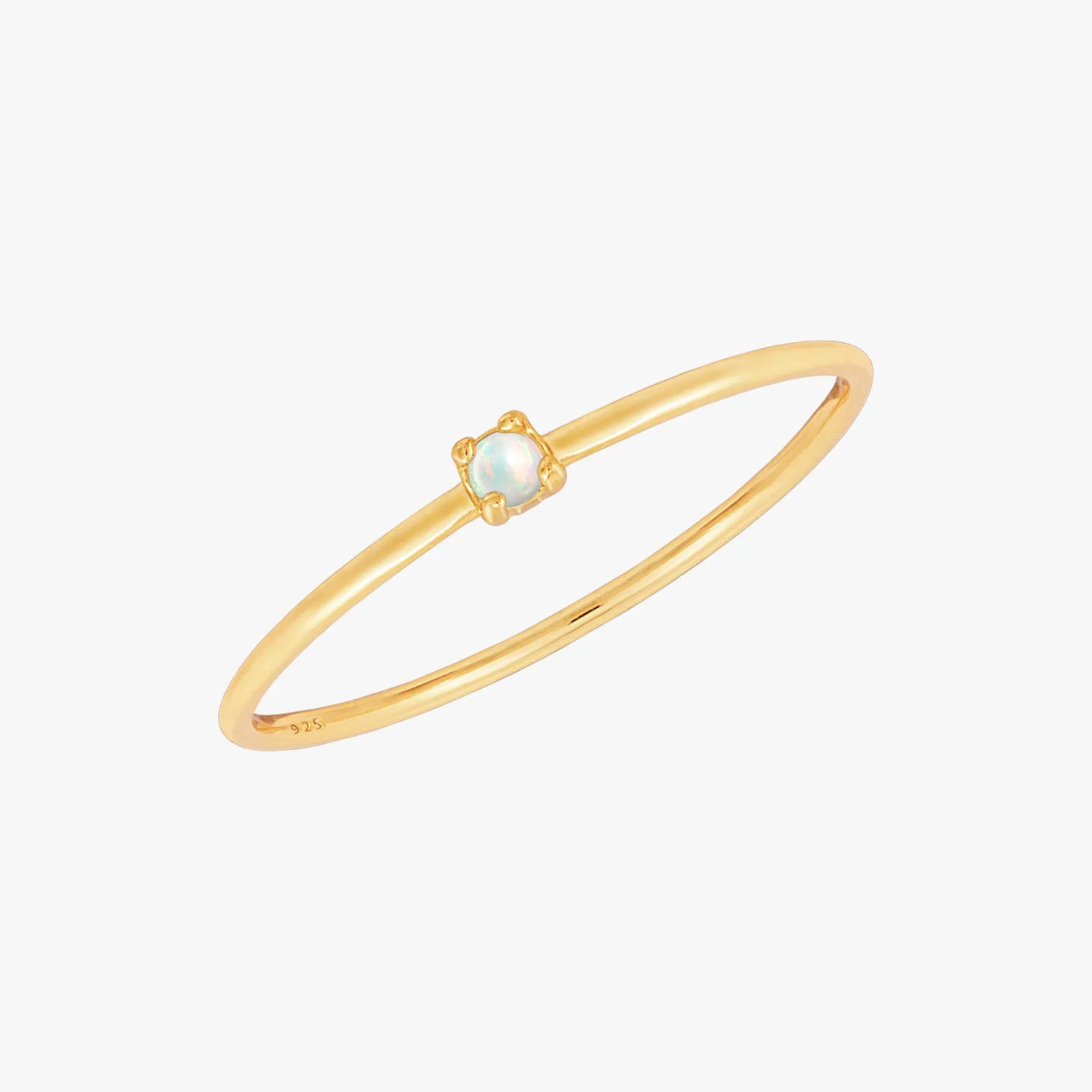 Minimal Opal Ring Gold