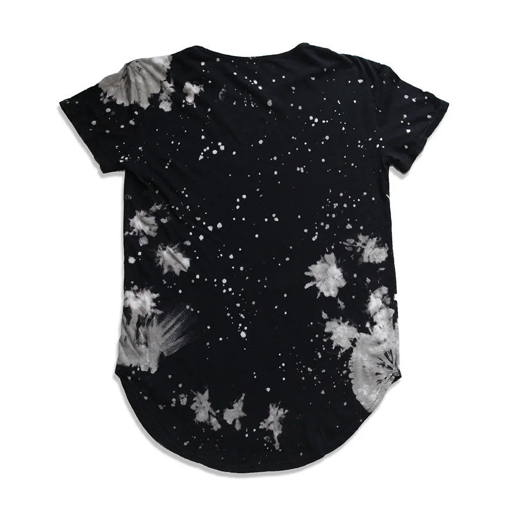 Misunderstood Goku Vintage Tie Dye Curved Hem Tee In Black