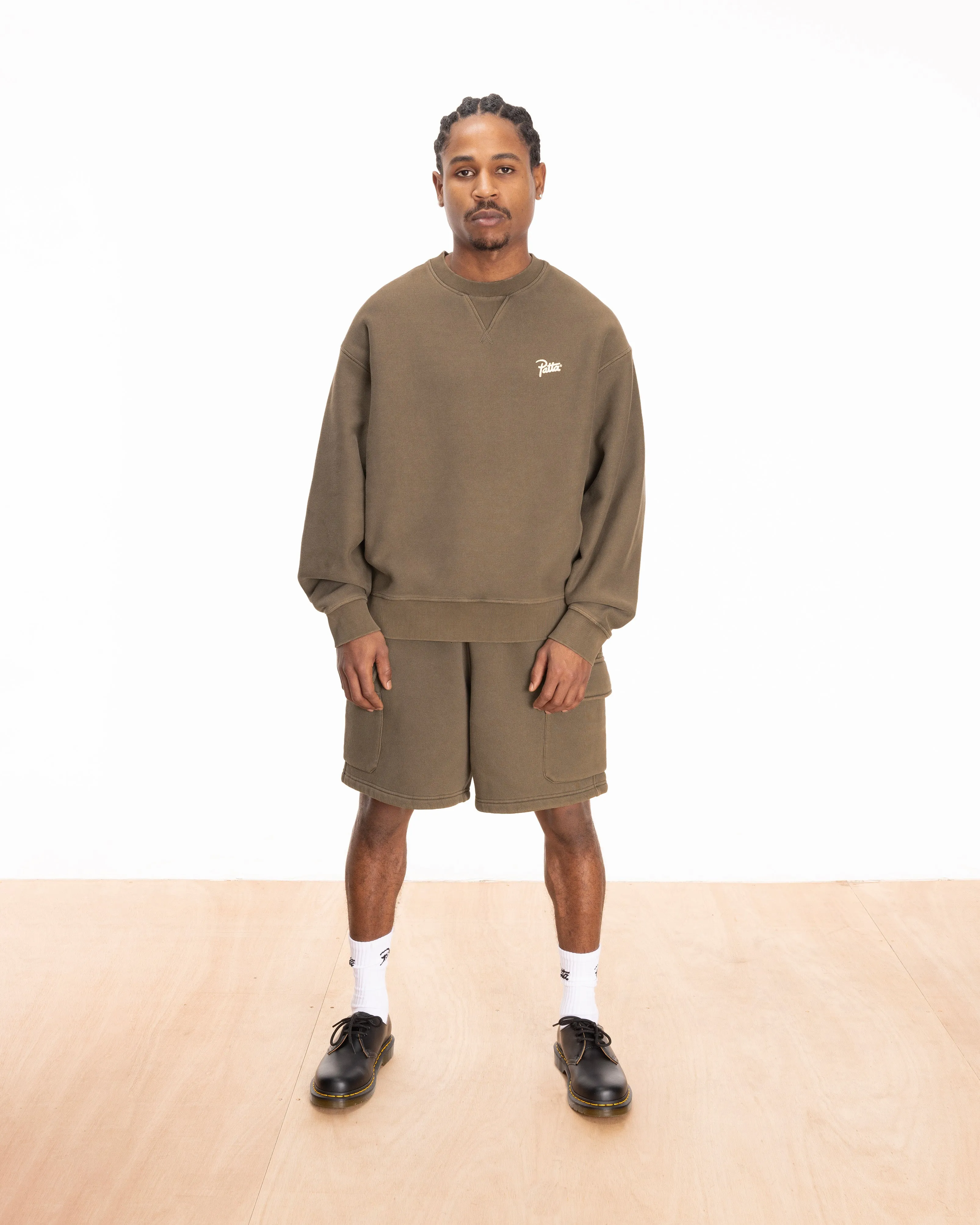 Patta Classic Washed Crewneck Sweater (Morel)