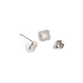 Pave Alhambra Stud Earrings