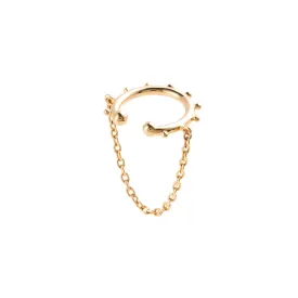 "Sea Anemone" Chain Ear Cuff
