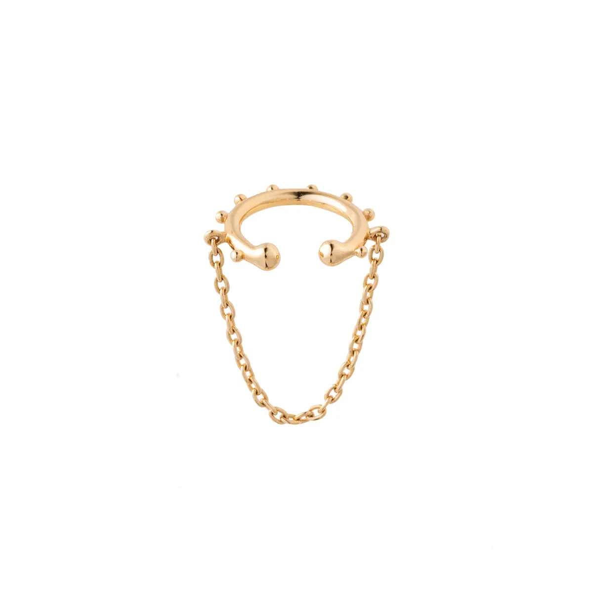"Sea Anemone" Chain Ear Cuff