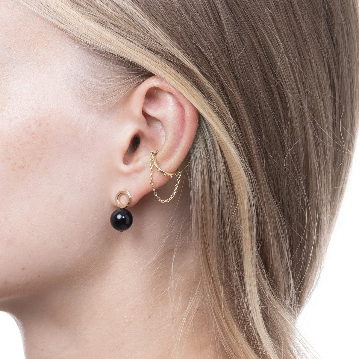 "Sea Anemone" Chain Ear Cuff