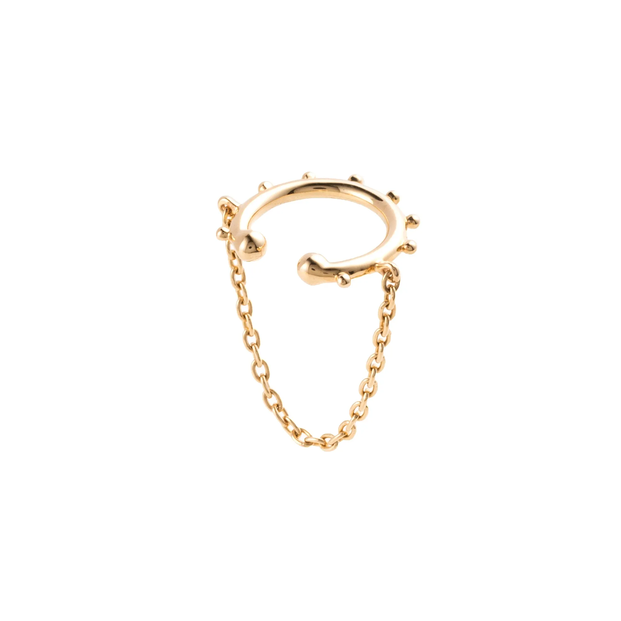 "Sea Anemone" Chain Ear Cuff
