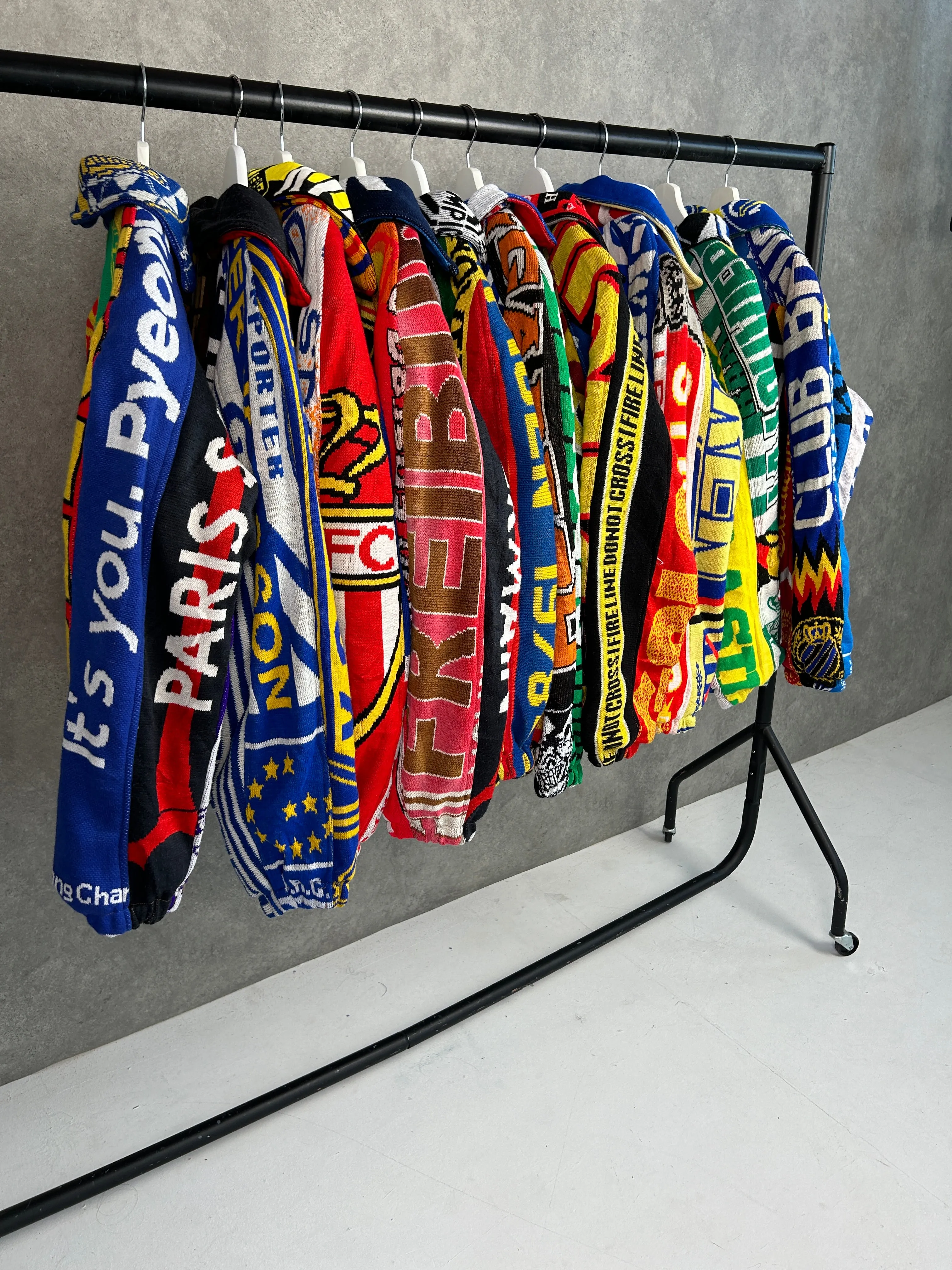 Reworked Football Scarf Jacket