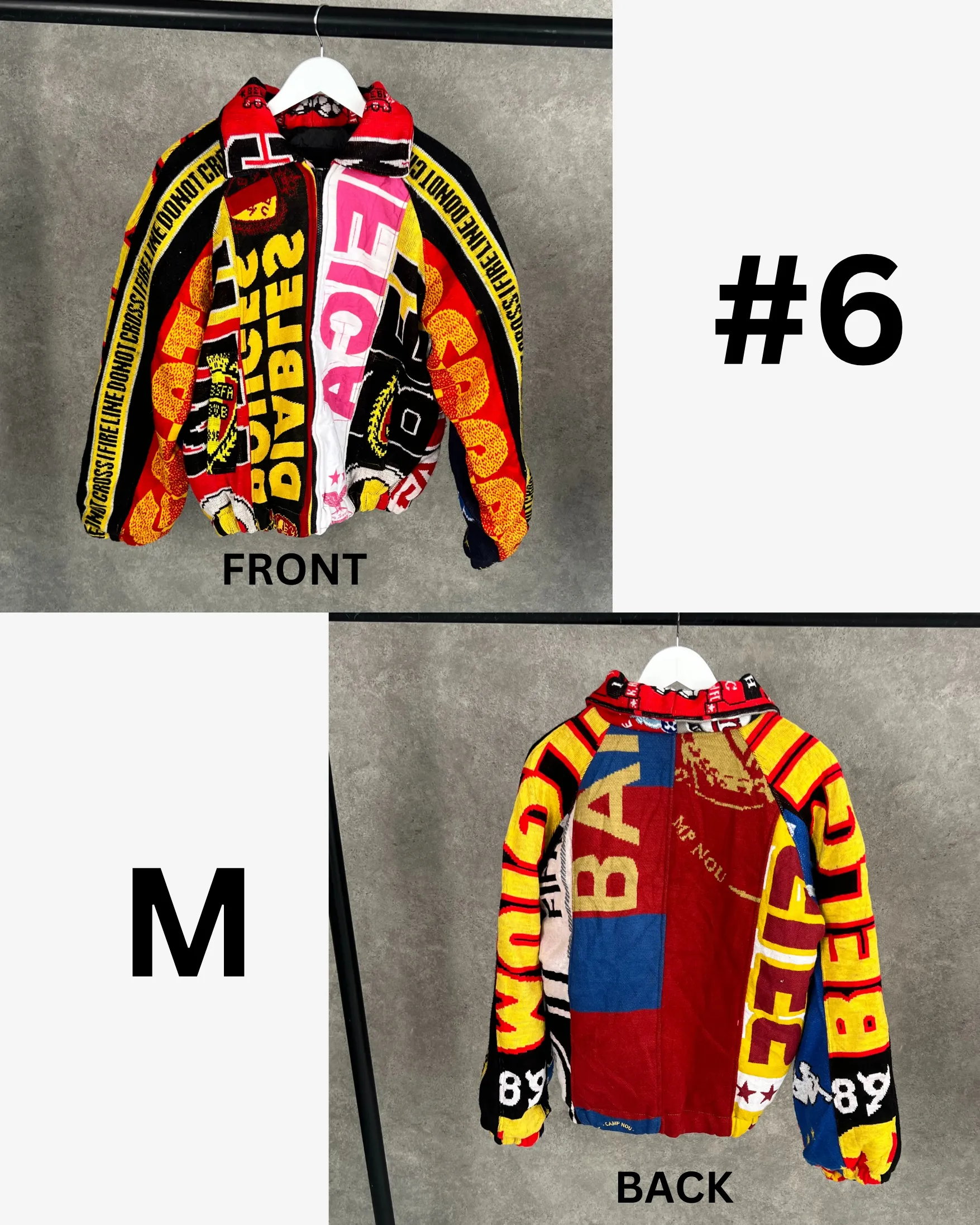 Reworked Football Scarf Jacket