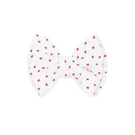 Shabby Classic Clip - White with Red Dot by Baby Bling