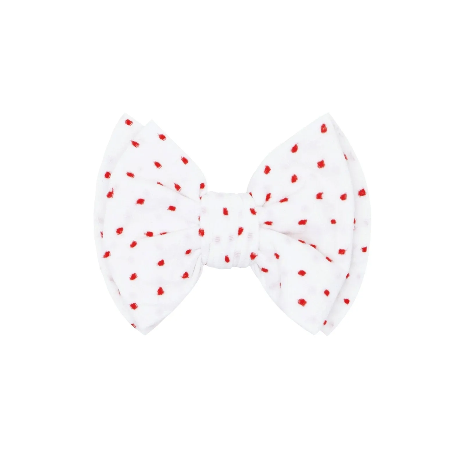 Shabby Classic Clip - White with Red Dot by Baby Bling
