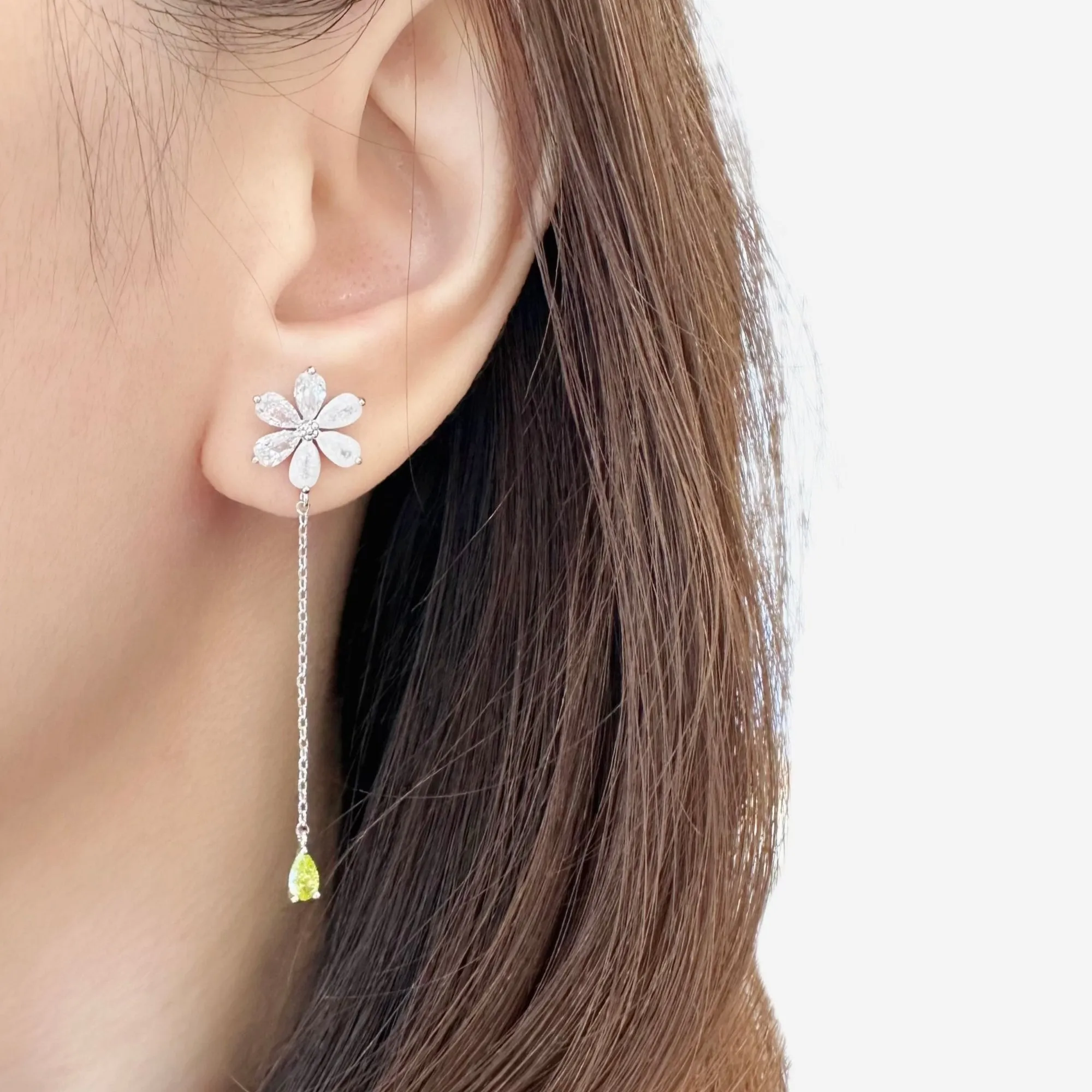 Silver Celestial Blooming Earrings