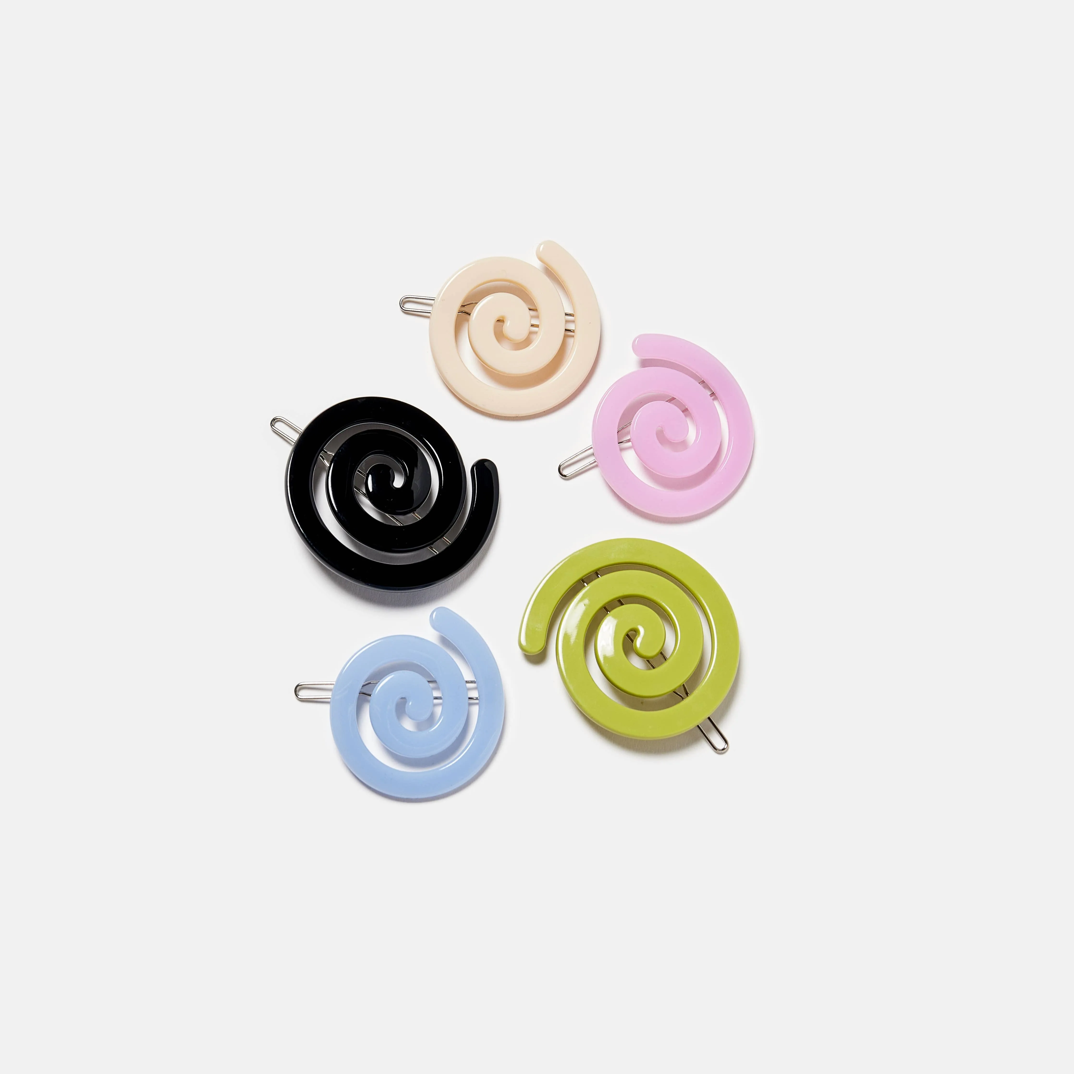 Spiral Clips - Periwinkle (Set of 2)