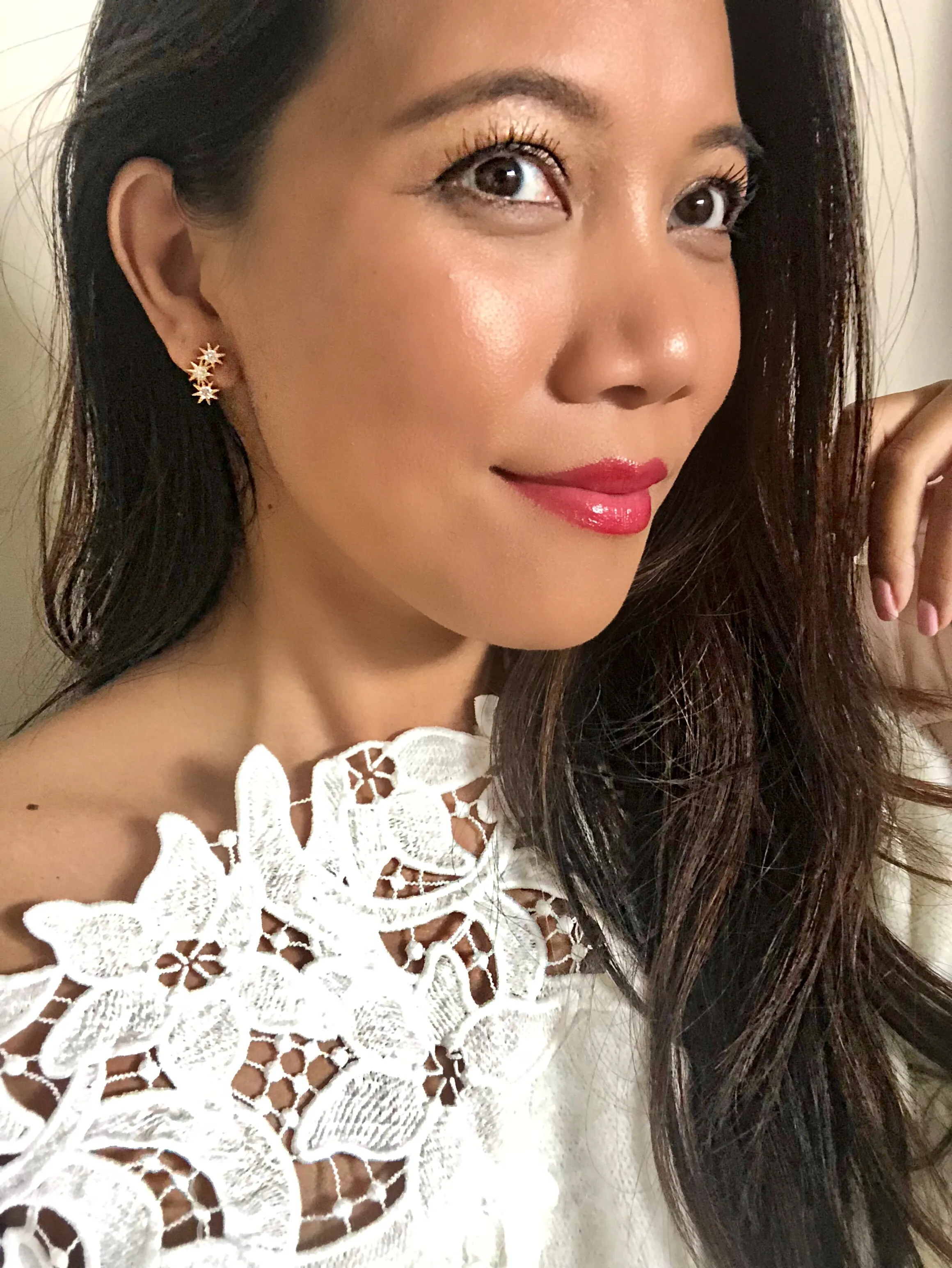 Starlett CZ Triple Star Stud Earrings