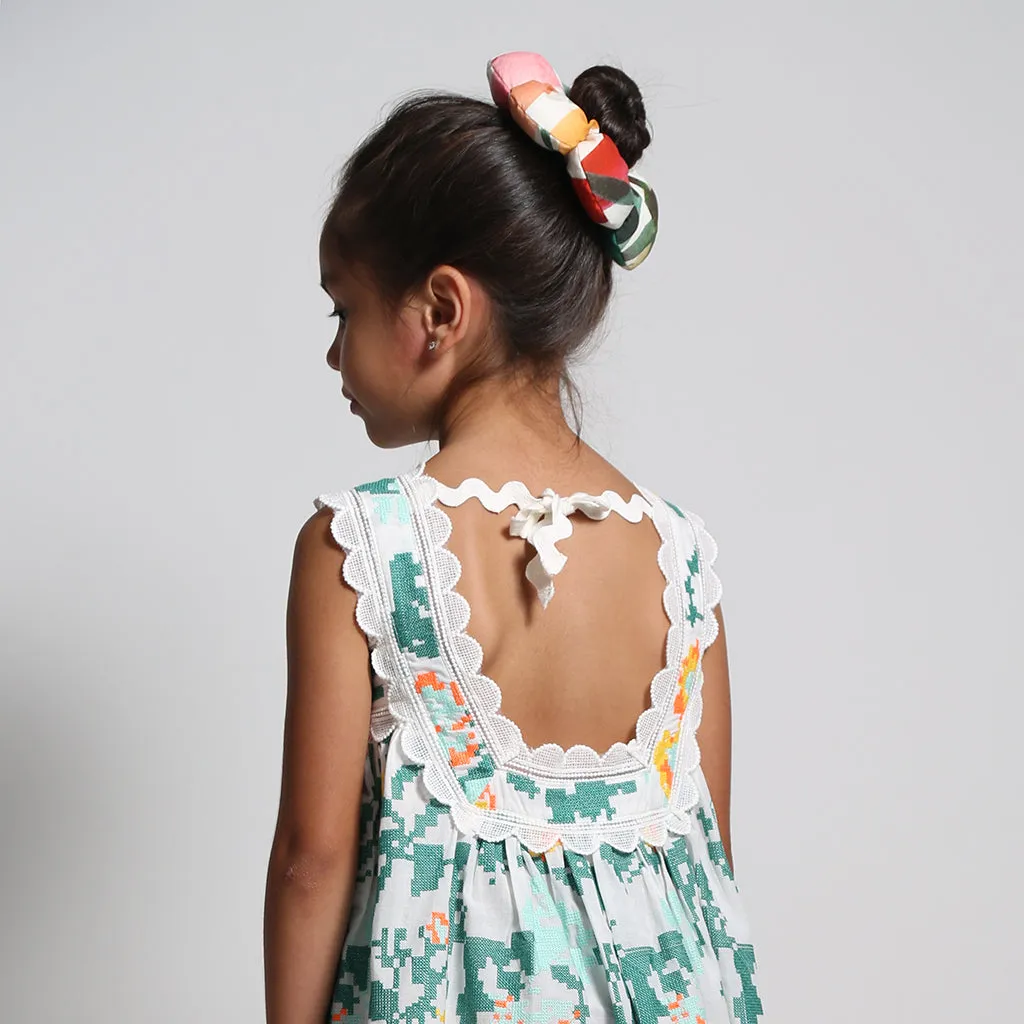 Tia Cibani Kids Garden Flower Hair Tie Rainbow Stripes