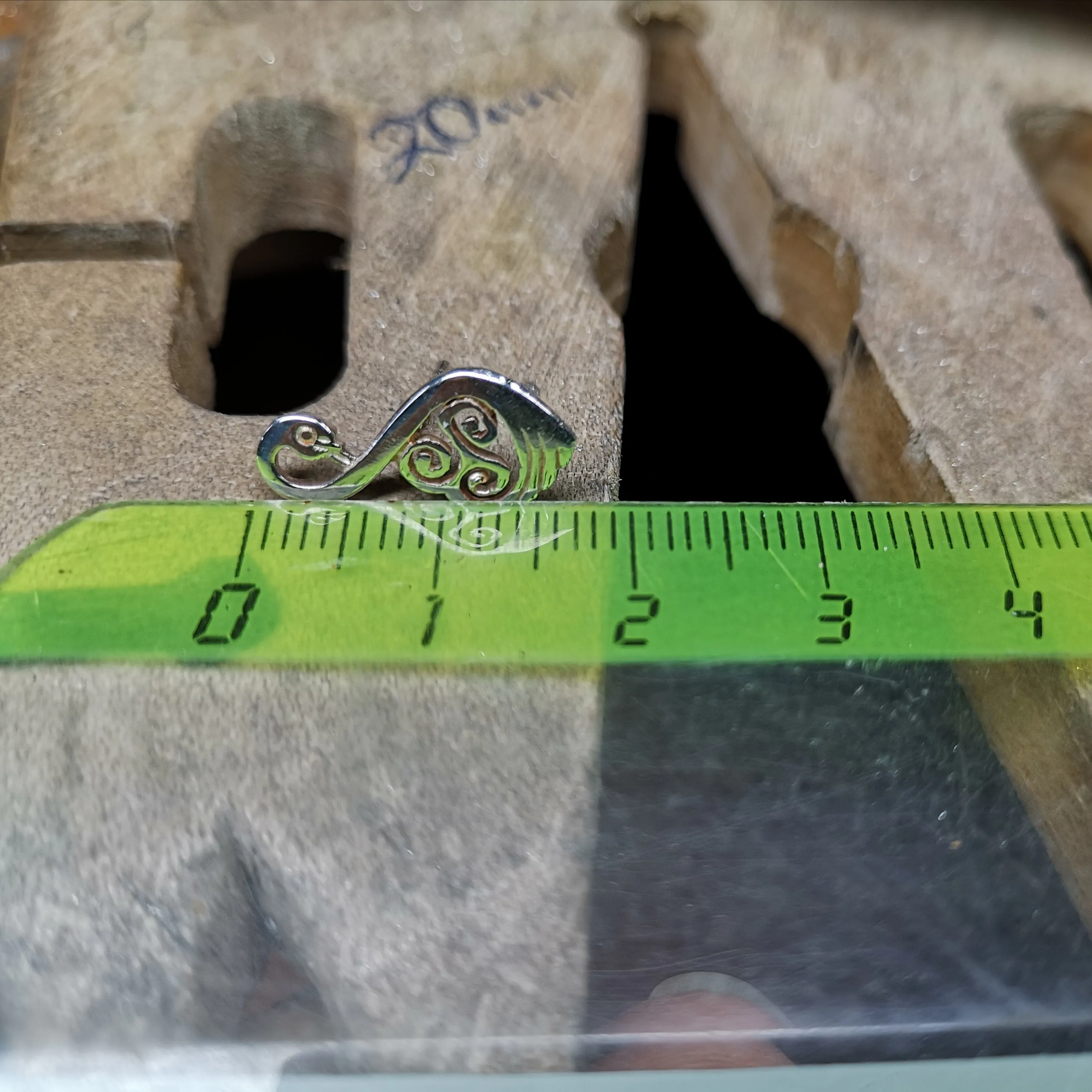 Tiny Swan Stud Earrings